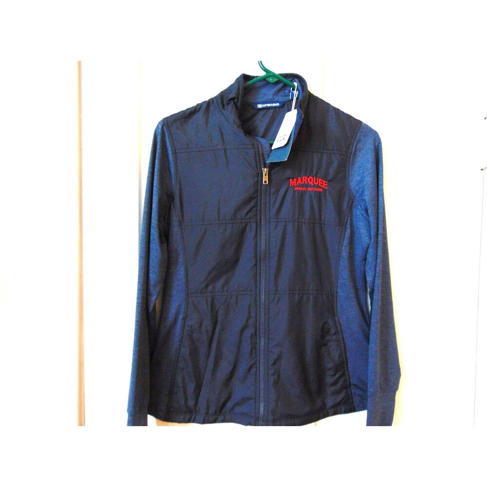 NWT CutterBack Full Zip Moisture Wicking  Sun Protection 50 SPF Size Medium Navy